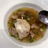 里芋とモッツアレラチーズ　常陸牛筋スープ