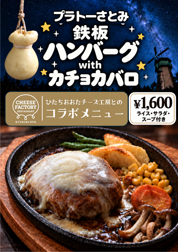 ハンバーグwithカチョカバロ（プラトー）